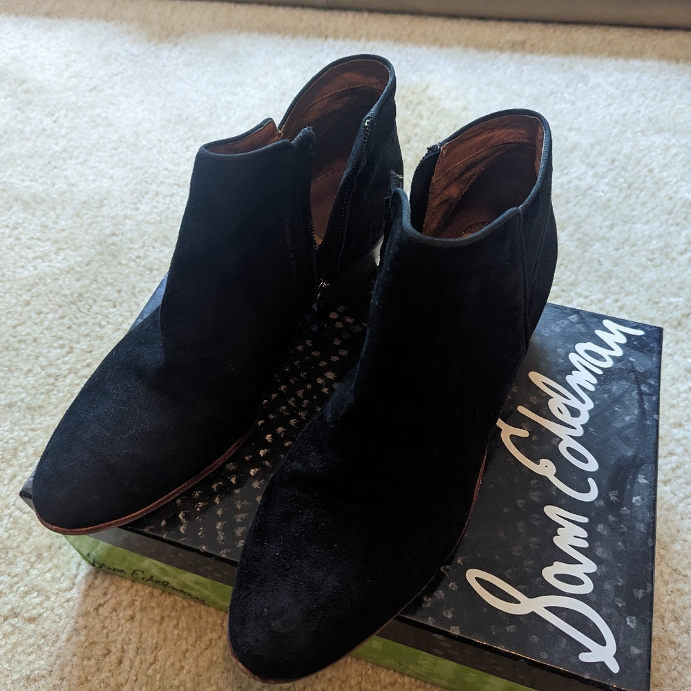 Sam Edelman Petty Ankle Bootie Black Suede